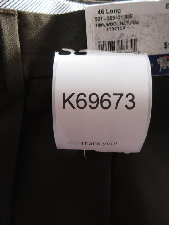 Hart Schaffner Marx Pants 46L Wool Performance Comfort Chicago Fit NEW - Picture 13 of 13